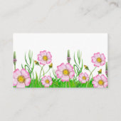 ワイルドフラワーズベビー開花の赤ちゃんシャワーが望み エンクロージャーカード (裏面)