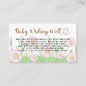 ワイルドフラワーズベビー開花の赤ちゃんシャワーが望み エンクロージャーカード (正面)