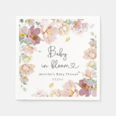 ワイルドフラワーズベビー開花の赤ちゃんシャワーナプキン スタンダードカクテルナプキン (正面)