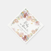 ワイルドフラワーズベビー開花の赤ちゃんシャワーナプキン スタンダードカクテルナプキン (角)