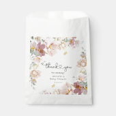 ワイルドフラワーズベビー開花の赤ちゃんシャワーナプキン フェイバーバッグ (正面)