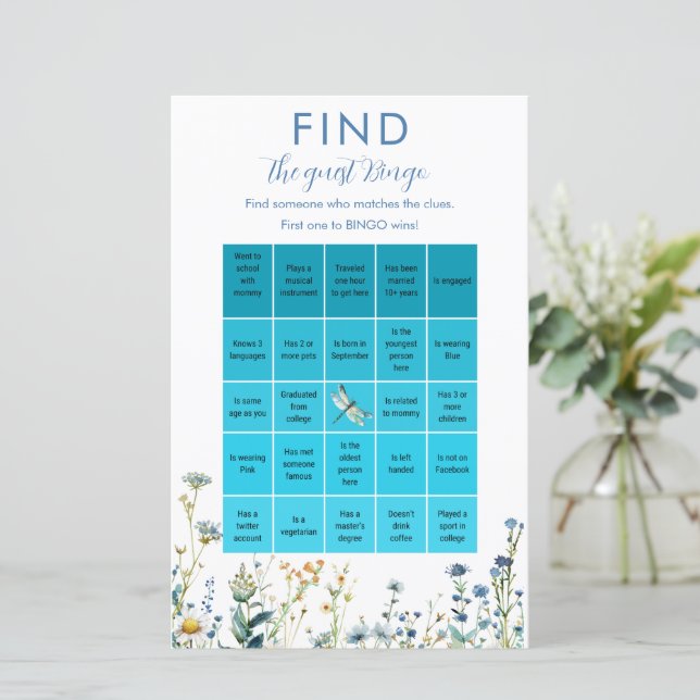 ワイルドフラワーズベビー開花の赤ちゃんシャワービンゴゲーム (スタンド正面)