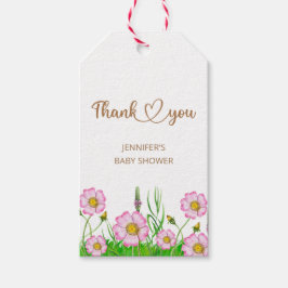 ワイルドフラワーズベビー開花の赤ちゃんシャワー贈り物ラベル ギフトタグ