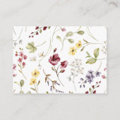 ワイルドフラワーズベビー開花シャワーブックベビー エンクロージャーカード (裏面)