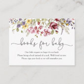 ワイルドフラワーズベビー開花シャワーブックベビー エンクロージャーカード (正面)