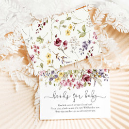 ワイルドフラワーズベビー開花シャワーブックベビー エンクロージャーカード