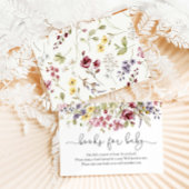 ワイルドフラワーズベビー開花シャワーブックベビー エンクロージャーカード