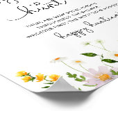 ワイルドフラワーズベビー靴下狩りベビーシャワーポスター ポスター (角)