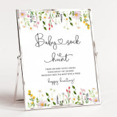 ワイルドフラワーズベビー靴下狩りベビーシャワーポスター ポスター