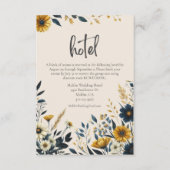 ワイルドフラワーズベージュフォーマル結婚ズホテル エンクロージャーカード (正面)