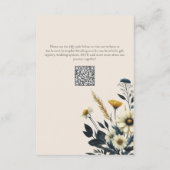 ワイルドフラワーズベージュフォーマル結婚ズホテル エンクロージャーカード (裏面)