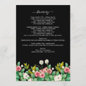 ワイルドフラワーズペリウィンクル結婚ブラックの旅程 プログラム (裏面)