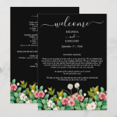 ワイルドフラワーズペリウィンクル結婚ブラックの旅程 プログラム (正面/裏面)