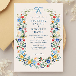ワイルドフラワーズボウ庭園の結婚式招待状 招待状