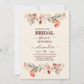 ワイルドフラワーズボタニカルガーデンブライダルシャワーインビタット 招待状 (正面)