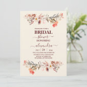 ワイルドフラワーズボタニカルガーデンブライダルシャワーインビタット 招待状 (スタンド正面)