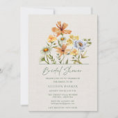 ワイルドフラワーズボタニカルガーデンブライダルシャワー 招待状 (正面)