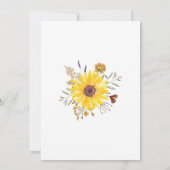 ワイルドフラワーズボタニカルジャーフローラブライダルシャワー 招待状 (裏面)