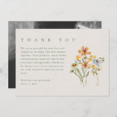 ワイルドフラワーズボタニカル庭園の結婚式写真 サンキューカード (正面/裏面)