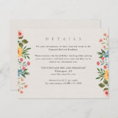 ワイルドフラワーズボタニカル庭園の結婚式詳細 エンクロージャーカード (正面/裏面)