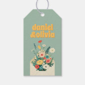 ワイルドフラワーズボタニカル庭園の結婚式 ギフトタグ (正面)