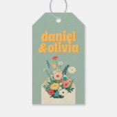 ワイルドフラワーズボタニカル庭園の結婚式 ギフトタグ (裏面)