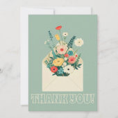 ワイルドフラワーズボタニカル庭園の結婚式 サンキューカード (正面)