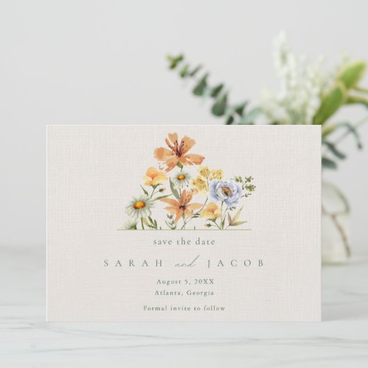 ワイルドフラワーズボタニカル庭園の結婚式 セーブザデート (スタンド正面)