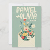 ワイルドフラワーズボタニカル庭園の結婚式 セーブザデート (裏面)