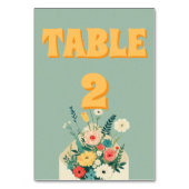 ワイルドフラワーズボタニカル庭園の結婚式 テーブルナンバー (正面)