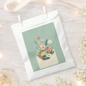 ワイルドフラワーズボタニカル庭園の結婚式 フェイバーバッグ (クリップ留めされた状態)