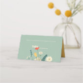 ワイルドフラワーズボタニカル庭園の結婚式 プレイスカード (裏面)