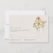 ワイルドフラワーズボタニカル庭園の結婚式 出欠カード (正面)