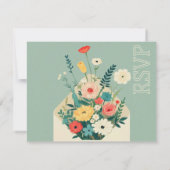 ワイルドフラワーズボタニカル庭園の結婚式 出欠カード (裏面)
