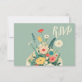 ワイルドフラワーズボタニカル庭園の結婚式 出欠カード (正面)