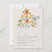 ワイルドフラワーズボタニカル庭園の結婚式 招待状 (正面)