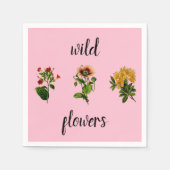 ワイルドフラワーズボタニーヴィンテージ スタンダードカクテルナプキン (正面)