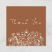 ワイルドフラワーズボホテラコッタオーダーサンキュー スクエア名刺 (正面)