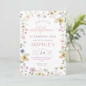 ワイルドフラワーズボホーガーデンフローラ誕生日 招待状 (スタンド正面)