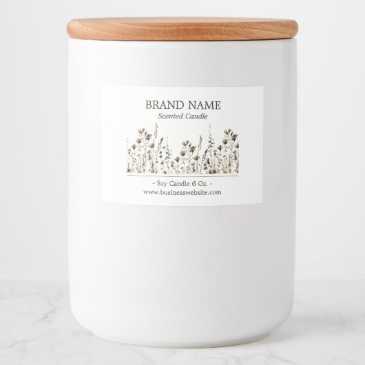 ワイルドフラワーズボホ製品ラベル3 x 2 フードラベル (正面)