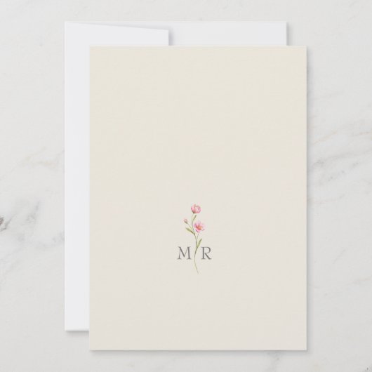 ワイルドフラワーズボ素朴ホ結婚式招待状 招待状 (裏面)