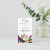 ワイルドフラワーズマウンテンズウォーター結婚カラー エンクロージャーカード (スタンド正面)