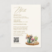 ワイルドフラワーズメイソンジャールボホ結婚ボヘミアン詳細 エンクロージャーカード (正面)