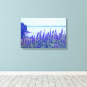 ワイルドフラワーズメインルピネの花 キャンバスプリント (インサイチュ (ウッドフロア))