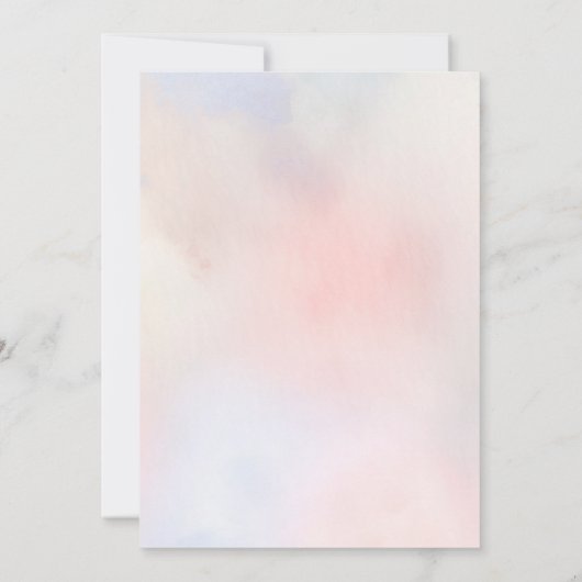 ワイルドフラワーズメドウエレガントサマーブライダルシャワー 招待状 (裏面)