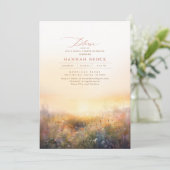 ワイルドフラワーズメドウエレガントサマーブライダルシャワー 招待状 (スタンド正面)