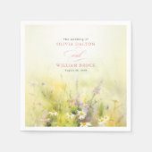 ワイルドフラワーズメドウエレガントナプキンス スタンダードカクテルナプキン (正面)