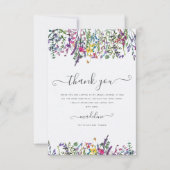 ワイルドフラワーズメドウブライダルシャワーありがとう カード (正面)