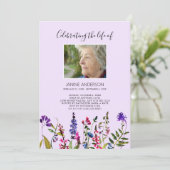 ワイルドフラワーズライフお祝い写真招待状 招待状 (スタンド正面)