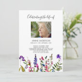 ワイルドフラワーズライフお祝い写真招待状 招待状 (スタンド正面)